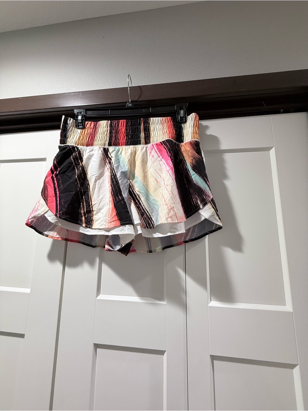 Calia - Smocked Waist Multicolor Stripe Women's Shorts